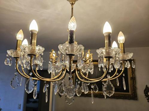 A donner - Uniquement samedi 10/5 à 10h - Anderlecht., Huis en Inrichting, Lampen | Kroonluchters, Zo goed als nieuw, Glas, Hout