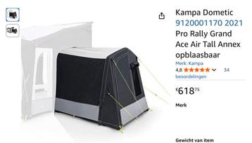 Kampa pro air annex tall beschikbaar voor biedingen