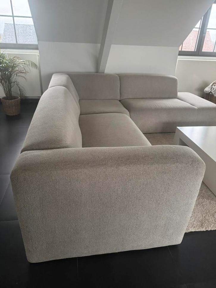 Canapé d'angle élégant gris clair/beige composé de 3 parties, Maison & Meubles, Canapés | Coins salons complets, Comme neuf, Tissus