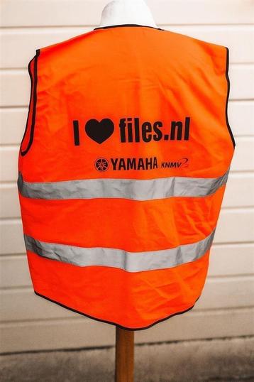 Opvallend oranje veiligheids- promotiehesje - I love files beschikbaar voor biedingen