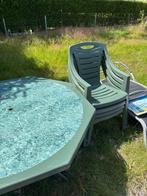 Tuintafel, Tuin en Terras, Tuintafels, Ophalen, Gebruikt, Rond, Kunststof