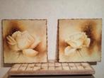 2 rozen schilderijen, Antiek en Kunst, Kunst | Schilderijen | Klassiek, Ophalen