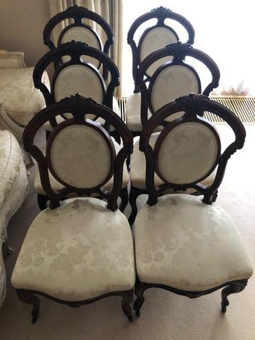 Set van 6 stoelen VICTORIAANSE ROCOCCO stijl beschikbaar voor biedingen