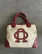 Nobody handtas – beige met rode accenten, Ophalen of Verzenden, Gebruikt, Beige, Handtas