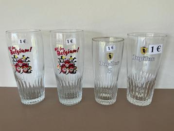 50 tal verschillende bierglazen aan 1 euro per stuk beschikbaar voor biedingen
