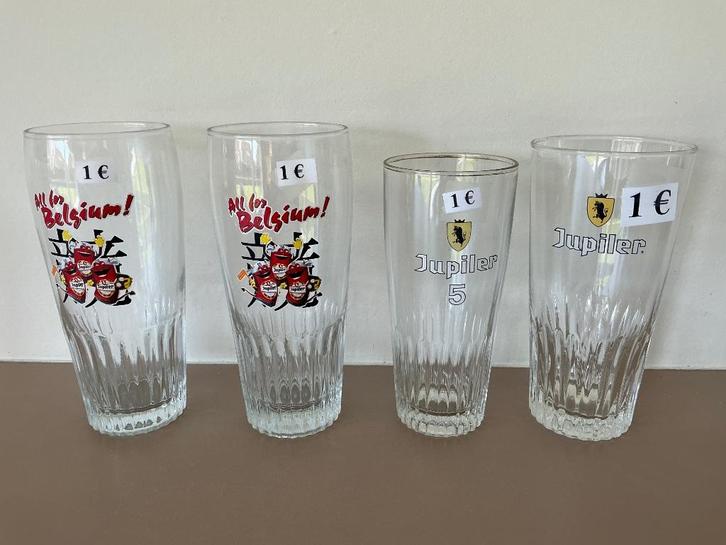 50 tal verschillende bierglazen aan 1 euro per stuk, Verzamelen, Biermerken, Zo goed als nieuw, Ophalen of Verzenden
