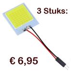 48 LED COB Lichtpaneel 12 V Volt 3 W Watt Wit Licht 35*40 mm, Ophalen of Verzenden