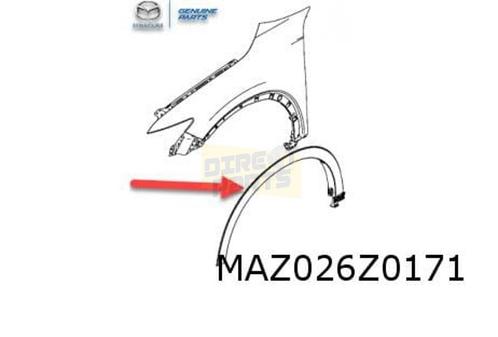 Mazda CX-5 (10/21-) wielkuiplijst voorscherm Links (41W jet, Auto-onderdelen, Carrosserie, Spatbord, Mazda, Nieuw, Verzenden