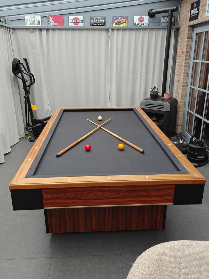 Verwarmde carambole tafel, Sport en Fitness, Biljarten en Poolen, Gebruikt, Biljarttafel, Ophalen