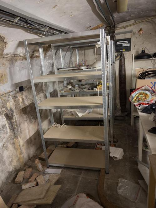 legbord stelling galvaniseerd opberg rek met legborden 4 x, Zakelijke goederen, Kantoor en Winkelinrichting | Magazijn, Stelling en Opslag