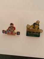 Lot van 2 retro Pins van Karting, Verzamelen, Speldjes, Pins en Buttons, Ophalen of Verzenden, Zo goed als nieuw