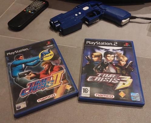 Playstation 2 - Timecrisis 2 + 3 + Gcon + tv, Games en Spelcomputers, Games | Sony PlayStation 2, Gebruikt, Shooter, Ophalen