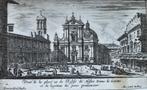 Gravure - Basilica della Santa Casa à Loreto, Italie, Antiquités & Art, Art | Eaux-fortes & Gravures, Enlèvement ou Envoi