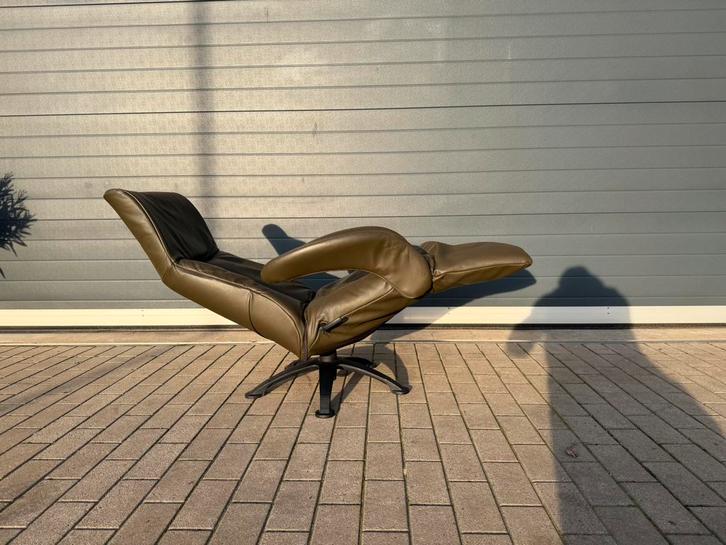 Jori Symphony Mono-move Medi relax Kaki leder, Huis en Inrichting, Fauteuils, Ophalen of Verzenden