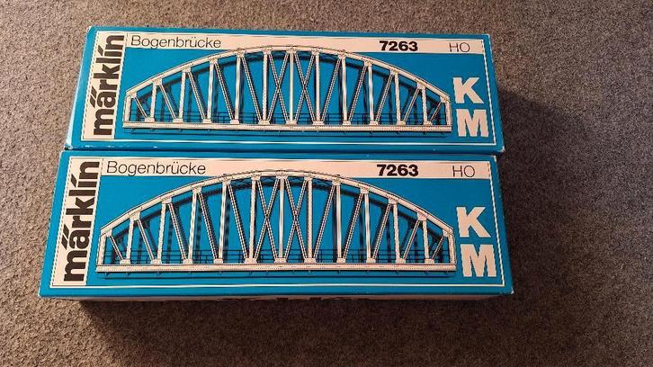 marklin 7263 boogbrug 2 stuks NIEUW, Hobby en Vrije tijd, Modeltreinen | H0, Nieuw, Brug, Tunnel of Gebouw, Gelijkstroom of Wisselstroom