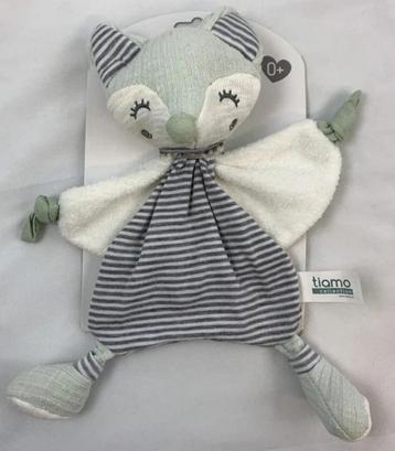 Doudou Tiamo Foxy Fox 29 cm, vert menthe, blanc, nouveau ren, Envoi, Comme neuf
