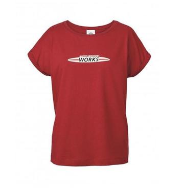 JCW T-shirt MINI Works kleur chili red dames maat S merchand
