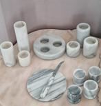 Marmeren set, Antiquités & Art, Antiquités | Bougeoirs, Enlèvement ou Envoi