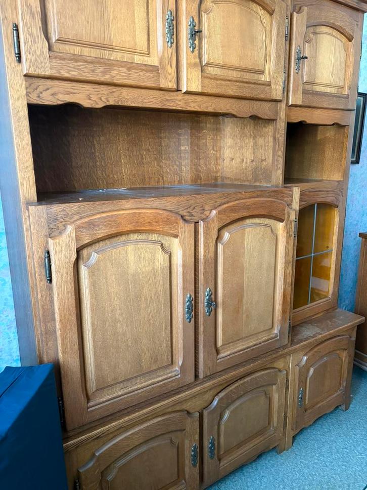 Volledige bibliotheek, Huis en Inrichting, Kasten | Wandmeubels, Gebruikt, Eikenhout, Ophalen