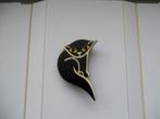 Broche chat noir fait main par l'artiste PAVONE pièce unique, Bijoux, Sacs & Beauté, Broches, Noir, Enlèvement ou Envoi, Neuf