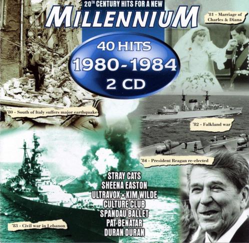 2 x Dubbel CD * Milleniumhits 1980-1984 en 1985-1989, CD & DVD, CD | Pop, Enlèvement ou Envoi