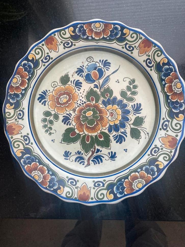 Polychroom 22 - Delfts blauw handwerk collectors bord., Antiek en Kunst, Antiek | Wandborden en Tegels, Ophalen of Verzenden