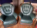 2 lederen clubzetels  (Prijs is per 2), Huis en Inrichting, Fauteuils, Ophalen, Gebruikt, Leer, 75 tot 100 cm