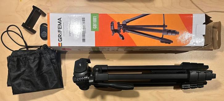 Statief 140 cm – smartphone & camera, Caravans en Kamperen, Zaklampen, Zo goed als nieuw, Ophalen of Verzenden