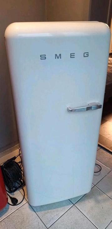 SMEG frigo diepvries cremekleur, Ophalen, Zo goed als nieuw