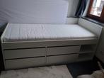 lit ikea blanc SLÄKT 90×200, 90 cm, Comme neuf, Enlèvement, Autres types