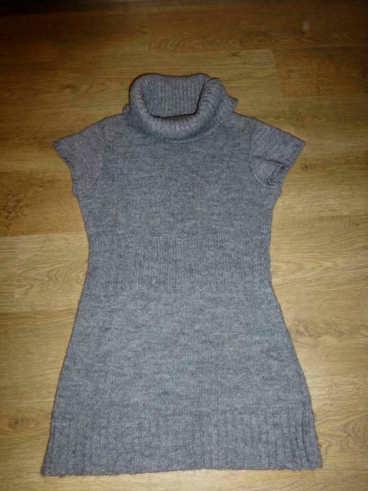 wollen grijze tuniek / kleed van Lola en Lisa maat 36 of S, Kleding | Dames, Jurken, Zo goed als nieuw, Maat 36 (S), Grijs, Boven de knie