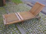 Design ligzetel in Teak, Tuin en Terras, Ophalen, Gebruikt, Hout, Verstelbaar