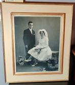 Vintage kader met trouwfoto, Verzamelen, Foto's en Prenten, Foto, Zo goed als nieuw, Ophalen