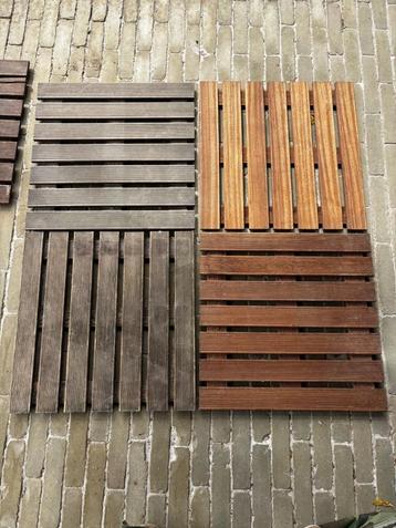 14 tuintegels, terrastegel hardhout bankirae 50 x 50 beschikbaar voor biedingen
