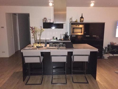 keuken, Huis en Inrichting, Keuken | Complete keukens, Gebruikt, Dubbelwandige keuken, Zwart, Composiet, Met kookeiland, Hoogglans of Gelakt