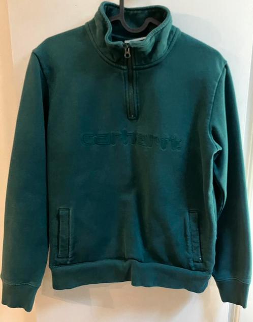Carhartt Neck Zip Sweatshirt , Kleding | Heren, Truien en Vesten, Gedragen, Maat 46 (S) of kleiner, Groen, Ophalen of Verzenden