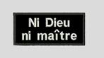 patch thermocollant , brodé , ni dieu ni maître , broder 9/4, Envoi, Neuf, Autres types