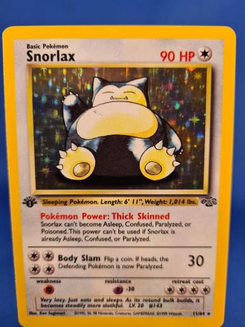 Snorlax 11/64 - Jungle (1st edition) beschikbaar voor biedingen