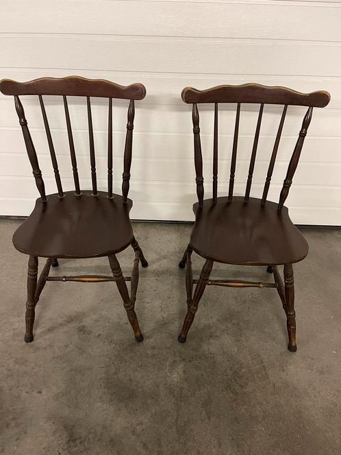 SET VAN 2 WINDSOR STOELEN, SPIJLENSTOELEN, Antiek en Kunst, Antiek | Meubels | Stoelen en Sofa's, Ophalen of Verzenden