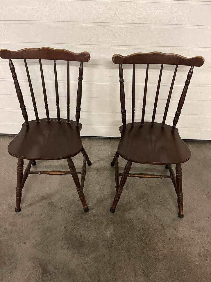 SET VAN 2 WINDSOR STOELEN, SPIJLENSTOELEN, Antiek en Kunst, Antiek | Meubels | Stoelen en Sofa's, Ophalen of Verzenden