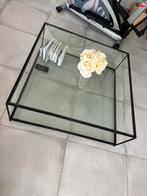 Table basse en verre, Maison & Meubles, Comme neuf, Métal, 50 à 100 cm, 50 à 100 cm