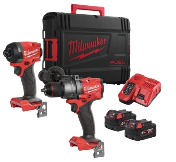 Milwaukee FPP2A3-502X 18V SET (klopboor en schroefmachine), Doe-het-zelf en Bouw, Gereedschap | Handgereedschap, Nieuw, Verzenden