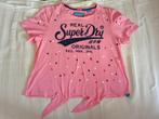 T-shirt SuperDry rose à pois taille 42, Enlèvement ou Envoi, Rose, Comme neuf, Taille 48/50 (M)