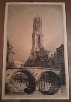 ets Domtoren van Utrecht - Kees Verhoeven 30/100, Antiek en Kunst, Kunst | Etsen en Gravures, Ophalen of Verzenden
