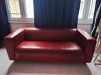 Canapé 2 places en cuir rouge Ikea Klippan, Maison & Meubles, 75 à 100 cm, 150 à 200 cm, Enlèvement, Utilisé