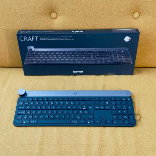 Logitech Craft - Geavanceerd Toetsenbord met Draaiknop voor, Informatique & Logiciels, Claviers, Comme neuf, Azerty, Sans fil