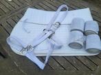 Witte zadeldoek met 4witte bandages en een wit halster, Ophalen of Verzenden, Gebruikt, Dekje