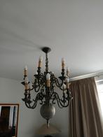 Luster in tin, Huis en Inrichting, Lampen | Kroonluchters, Ophalen, Zo goed als nieuw