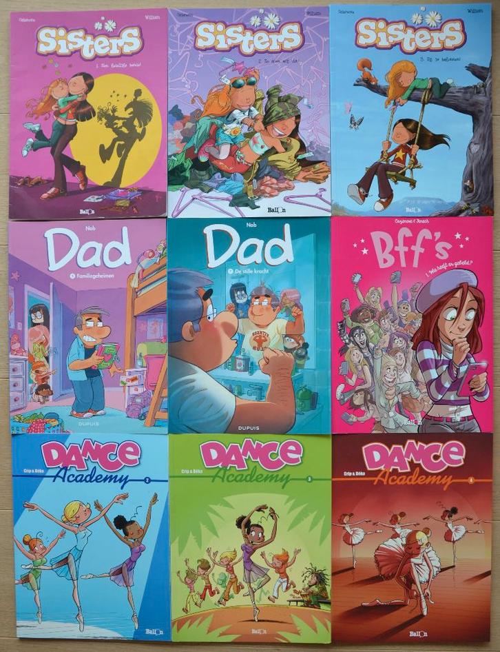 Pakket strips - Sisters, Dad, Bff's, Dance Academy, Livres, BD, Utilisé, Plusieurs BD, Enlèvement