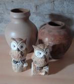 2 vazen + 2 decoratie uiltjes, Huis en Inrichting, Ophalen, Zo goed als nieuw